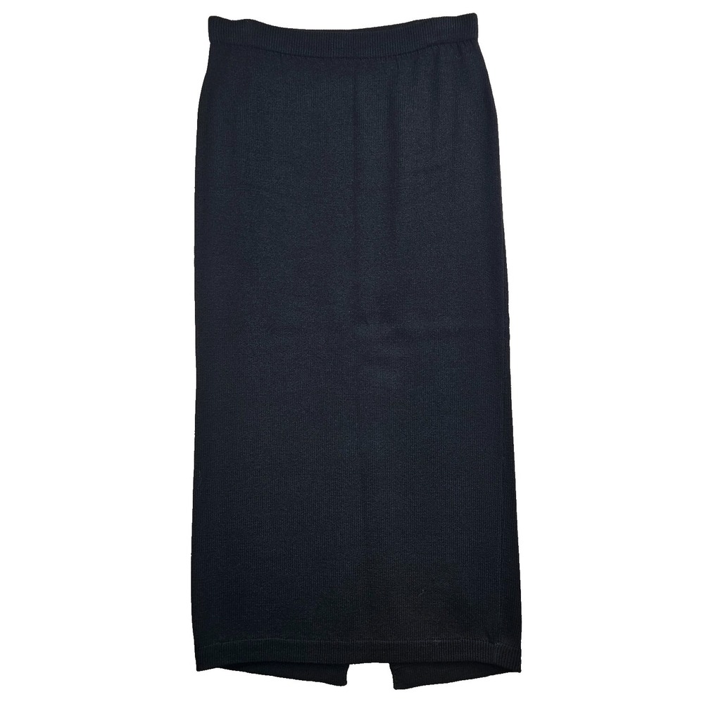 Vtg St. John Basics Santana Skirt Womens 6 28x33 Knit Midi Straight Pencil Slit